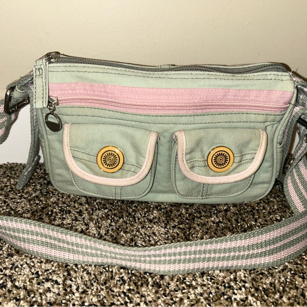 Y2K Mint and Pink Bag
